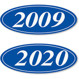 Windshield Model Year Stickers-Blue-White | US Auto Supplies