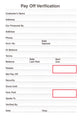 Payoff Verification Form | US Auto Supplies