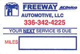 Car Service Reminder Stickers | US Auto Supplies