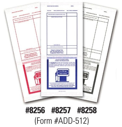 Dealer Addendum Stickers 5.5 x 12.5 Window Labels 100 Pack | US AUTO ...