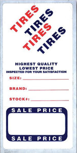 Tire Labels For Dealers And Auto Repair Shops