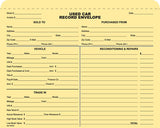 Used Car Record Envelope | US Auto Supplies